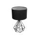DIAMOND Μοντέρνο Επιτραπέζιο Φωτιστικό Πορτατίφ με Ντουί 1 x E27 AC 220-240V IP20 - Μαύρο - Μ24,5 x Π24,5 x Υ40cm