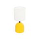 LOREN Μοντέρνο Επιτραπέζιο Φωτιστικό Πορτατίφ με Ντουί 1 x E14 AC 220-240V IP20 - Κίτρινο : Μπεζ - Μ15,5 x Π15,5 x Υ33cm