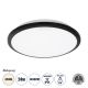 TUFFIN Φωτιστικό Πλαφονιέρα Οροφής LED 24W 2640lm 120° AC 220-240V Αδιάβροχο IP54 Φυσικό Λευκό 4500K - Lumileds SMD Chip - Μαύρο Ματ : Λευκό Γαλακτερό - Μ30 x Π30 x Υ6.5cm - 3 Χρόνια Εγγύηση
