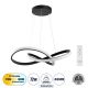 DEXTER Μοντέρνο Κρεμαστό Φωτιστικό Οροφής LED 72W 8064lm 300° AC 220-240V IP20 Ρυθμιζόμενο Λευκό CCT με Χειριστήριο από 2700K έως 6000K Dimmable - Lumileds SMD Chip - Μαύρο Ματ - Μ56 x Π56 x Υ14cm - 3 Χρόνια Εγγύηση
