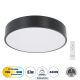 BURTON 61200-S Μοντέρνο Φωτιστικό Οροφής LED 67W 7370lm 120° AC 220-240V IP20 Ρυθμιζόμενο Λευκό CCT με Χειριστήριο από 2700K έως 6000K Dimmable - Lumileds SMD Chip - Μαύρο Ματ - Μ40 x Π40 x Υ8cm - 3 Χρόνια Εγγύηση