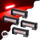 PRO Series ΣΕΤ 4 x Μπάρες Σήμανσης Οχήματος Πυροσβεστικής για Αυτοκίνητα : Φορτηγά 13 Προγραμμάτων Φωτισμού STROBE LED CREE CXB COB 36W DC 10-30V Αδιάβροχο IP65 Κόκκινο