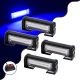 PRO Series ΣΕΤ 4 x Μπάρες Σήμανσης Οχήματος Αστυνομίας για Αυτοκίνητα : Φορτηγά 13 Προγραμμάτων Φωτισμού STROBE LED CREE CXB COB 36W DC 10-30V Αδιάβροχο IP65 Μπλε